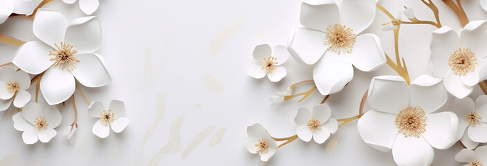 Obraz na płótnie Canvas white flowers on a white background