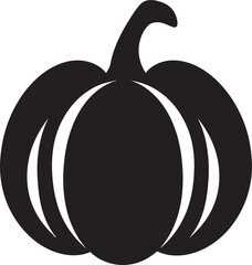Alluring Autumn Elegant Black Vector Pumpkin Icon Design Harvest Hues Black Iconic Pumpkin Vector Design