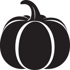 Spine Chilling Shapes Iconic Pumpkin Logo in Black Vector Ghostly Gourds Black Icon Design of Pumpkin Logo in Vector