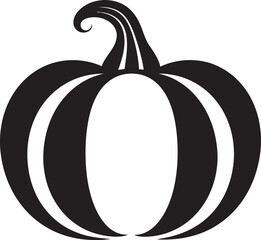 Harvest Moon Pumpkin Icon Design in Black Vector Ghostly Glow Black Iconic Pumpkin Vector Design