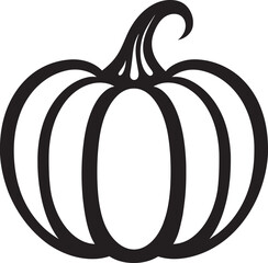 Shadowy Harvest Vector Black Pumpkin Logo Icon Phantom Pumpkin Elegant Vector Design of Black Pumpkin Icon