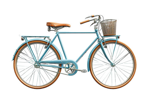 An isolated vintage style bicycle