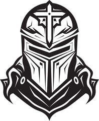 Noir Grief Elegant Black Design for Vector Sad Knight Soldier Mourning Monarch Black Icon Design for Vector Sad Knight Soldier Logo