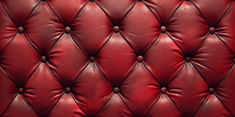 red capiton leather texture Generative AI