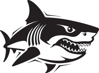 Swift Sea Sovereign Black Icon Design for Elegant Shark in Vector Dynamic Depths Vector Black Shark Logo