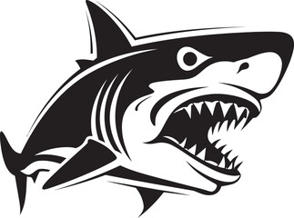 Abyssal Dominance Elegant Black Shark Logo in Vector Swift Sea Sovereign Vector Black Icon Design for Sleek Shark