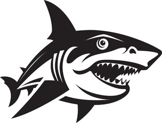 Majestic Predator Elegant Vector Design for Shark Emblem Fierce Fin Vector Black Icon Design for Elegant Shark Logo