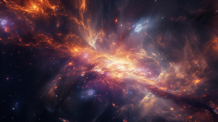 View of the Cosmos, Cosmic Clouds, and Stardust Flowing Through the Universe