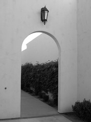 Mission style archway