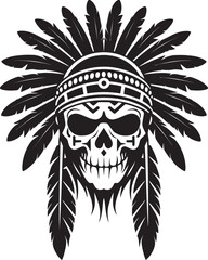 Mystical Intricacies Vector Black Icon Design for Tribal Skull Mask Lineart Spiritual Connection Tribal Skull Mask Lineart Logo in Elegant Vector Black Icon