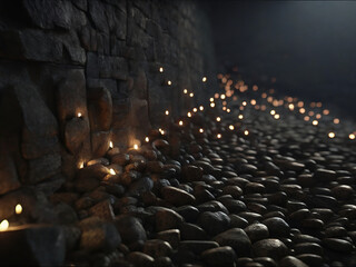 "Night Rituals: Tranquil Candlestones"