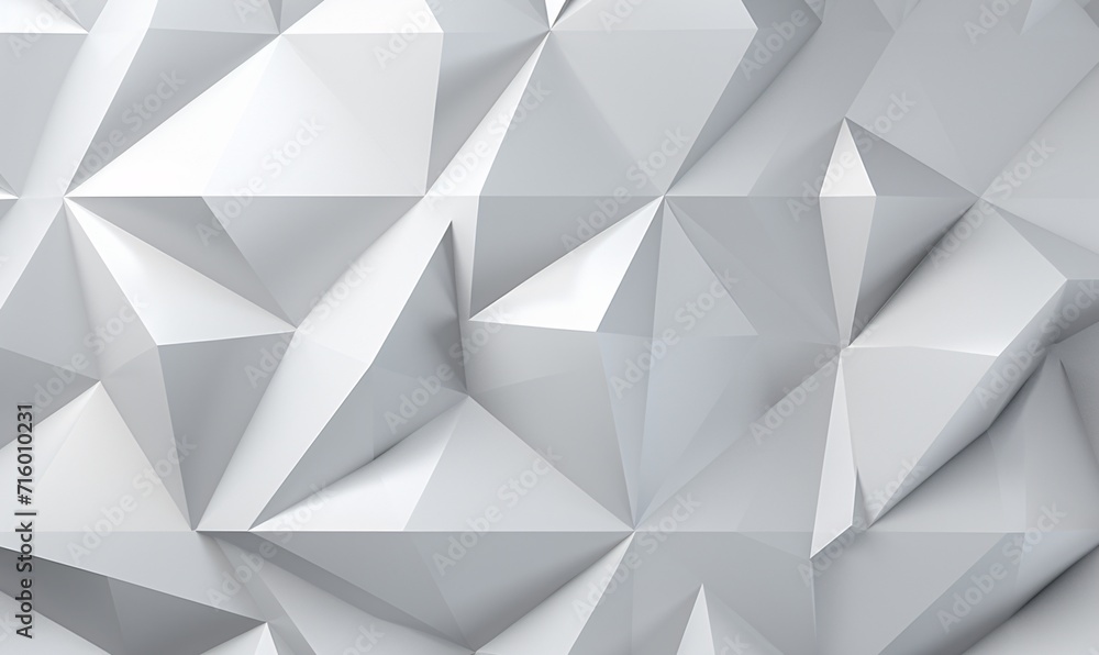 Aufkleber Geometric Patterns: A White Background with Triangular Shapes Generative AI