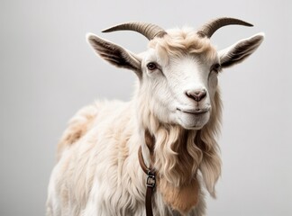 A Stately Goat in Studio Light