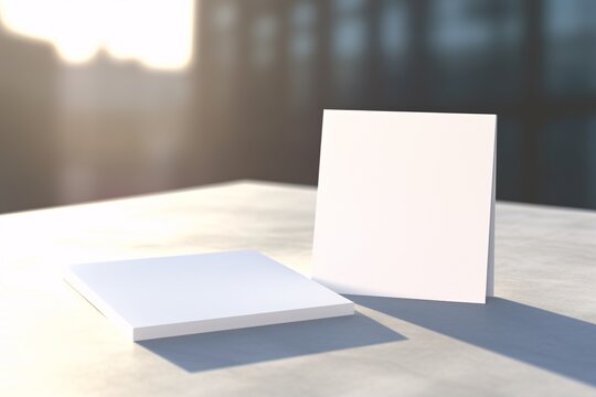 White Cardboard Box on a Table Generative AI