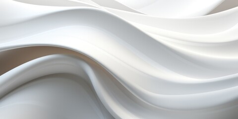 a white background with curving white lines, in the style of sharp edges, blurred, striped arrangements, sculptural and geometric