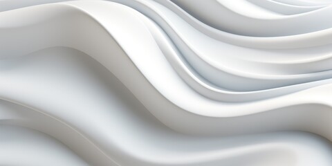 a white background with curving white lines, in the style of sharp edges, blurred, striped arrangements, sculptural and geometric