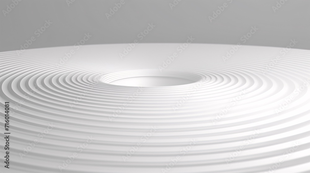 Poster white circle with a hole in the middle generative ai