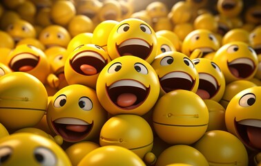 A Huge Pile of Happy Faces Generative AI