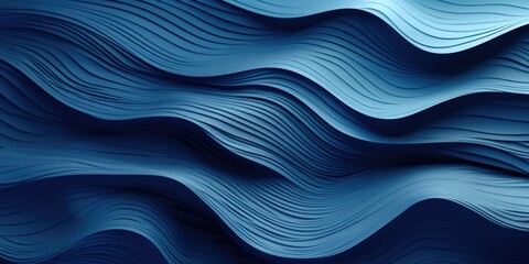 Fototapeta premium an image showing blue waves, in the style of sculptural engraving, precisionist art, tactile texture, abstraction-création, organic abstracts