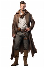 Rugged Cowboy in Western Attire, AI Generated