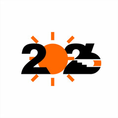 Number 2026 logo design with illustration of sunrise and stairs.