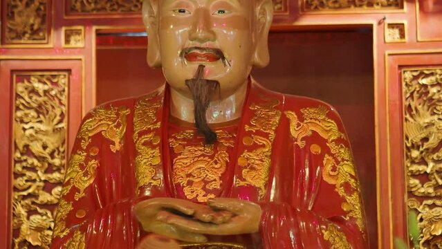 Statue inside the Temple of Literature in Hanoi, Vietnam