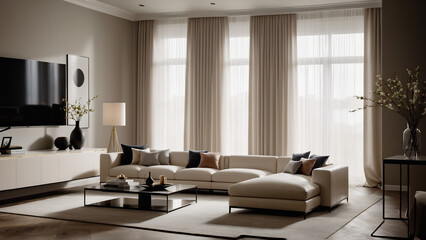 Fototapeta na wymiar modern living room interior design