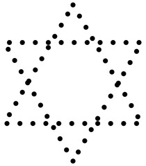 Star shape dots. Geometric element