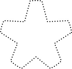 Star shape dots. Geometric element