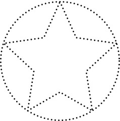 Star shape dots. Geometric element