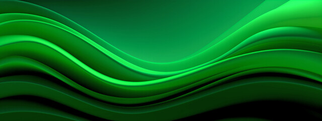 abstract green waves