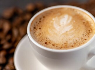 Cup of hot coffee. Good morning.