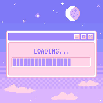 Old computer aestethic. Reto pc element window. Trendy 1990s, 2000s Nostalgia. Linear vaporwave retro desktop window pc wallpaper. Cute kawaii illustration.