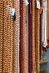 Chennai, India - Circa January 2019. Indian traditional handicraft (glassbeads) on the street market.