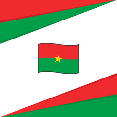 Obraz premium Burkina Faso Flag Abstract Background Design Template. Burkina Faso Independence Day Banner Social Media Post. Burkina Faso Design