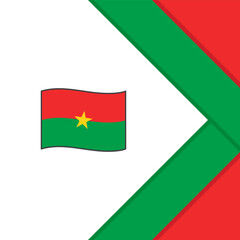 Burkina Faso Flag Abstract Background Design Template. Burkina Faso Independence Day Banner Social Media Post. Burkina Faso Cartoon