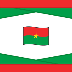 Obraz premium Burkina Faso Flag Abstract Background Design Template. Burkina Faso Independence Day Banner Social Media Post. Burkina Faso Vector