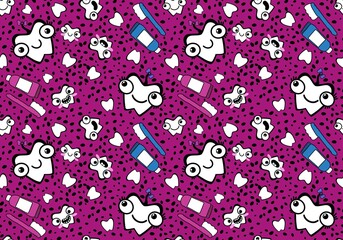 Cartoon medicine design seamless teeth and toothpaste pattern for fabrics and wrapping paper and kids print