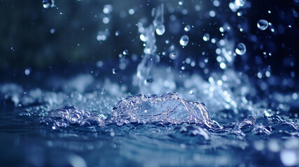 Turbulent water, splash, background, ai generative