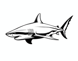 Fototapeta premium shark coloring book
