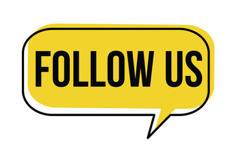 Follow us speech bubble