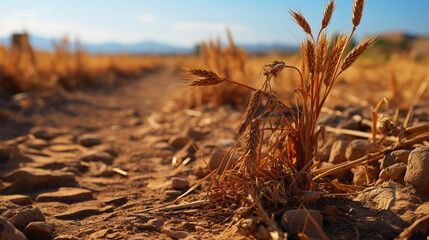 Resilient Growth: Wheat Springs from Barren Lands