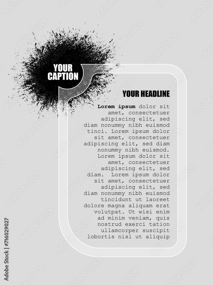Poster text box for your text with grunge effect.