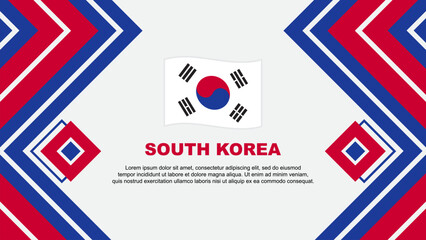 South Korea Flag Abstract Background Design Template. South Korea Independence Day Banner Wallpaper Vector Illustration. South Korea Design