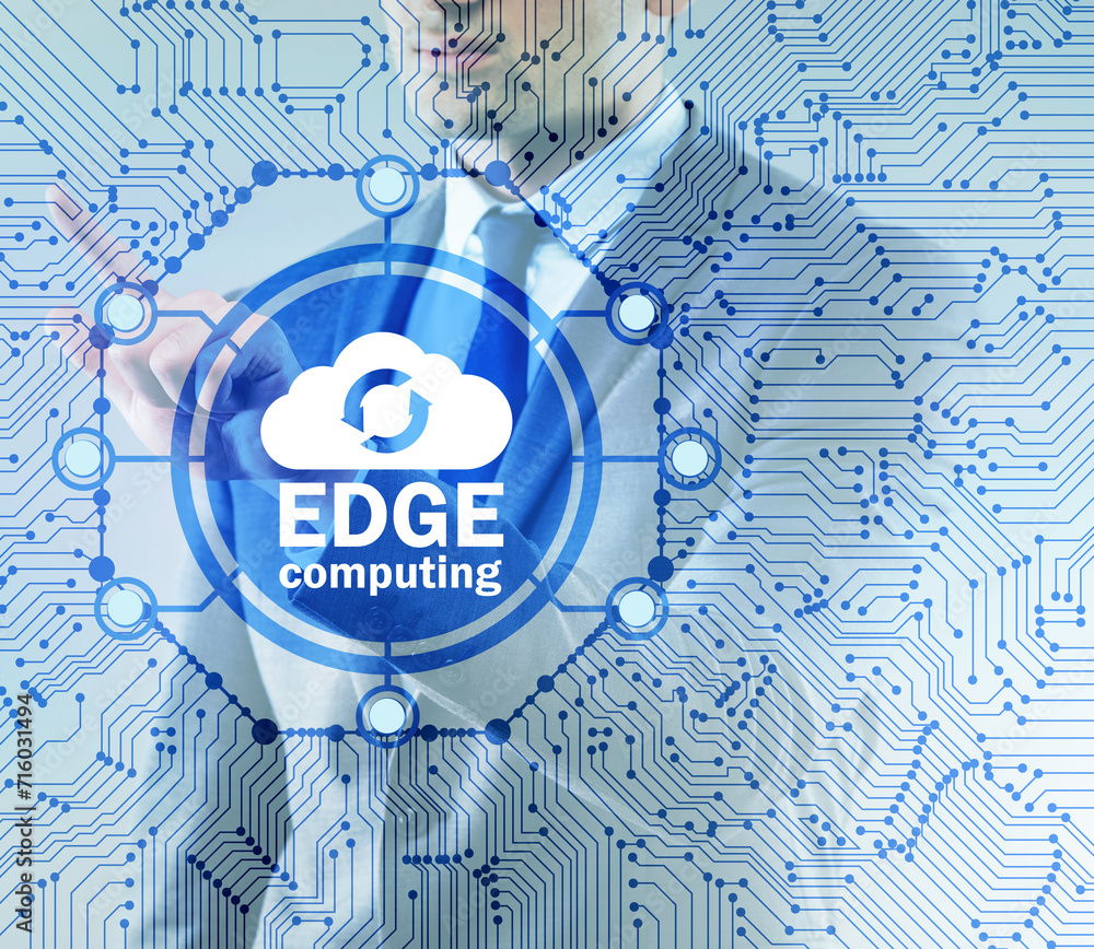 Poster fog and edge cloud computing concept