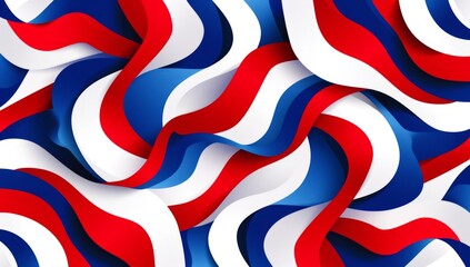 red white and blue pattern in the style of smooth curves background Generative AI