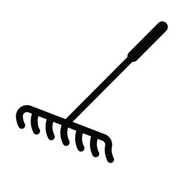 recommend clip art: gardening equipment icon for graphic and web design, rake icon