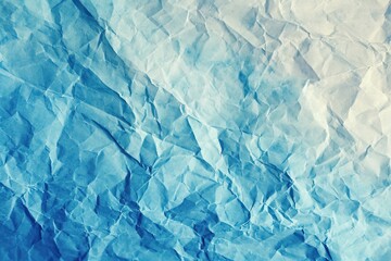 Pastel sky blue recycled paper crumpled texture background
