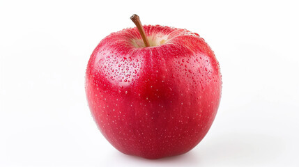Fresh red apple isolated on white. With clipping path. Ai Generative