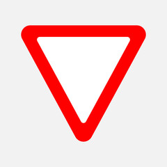 Give way sign. Vector design.